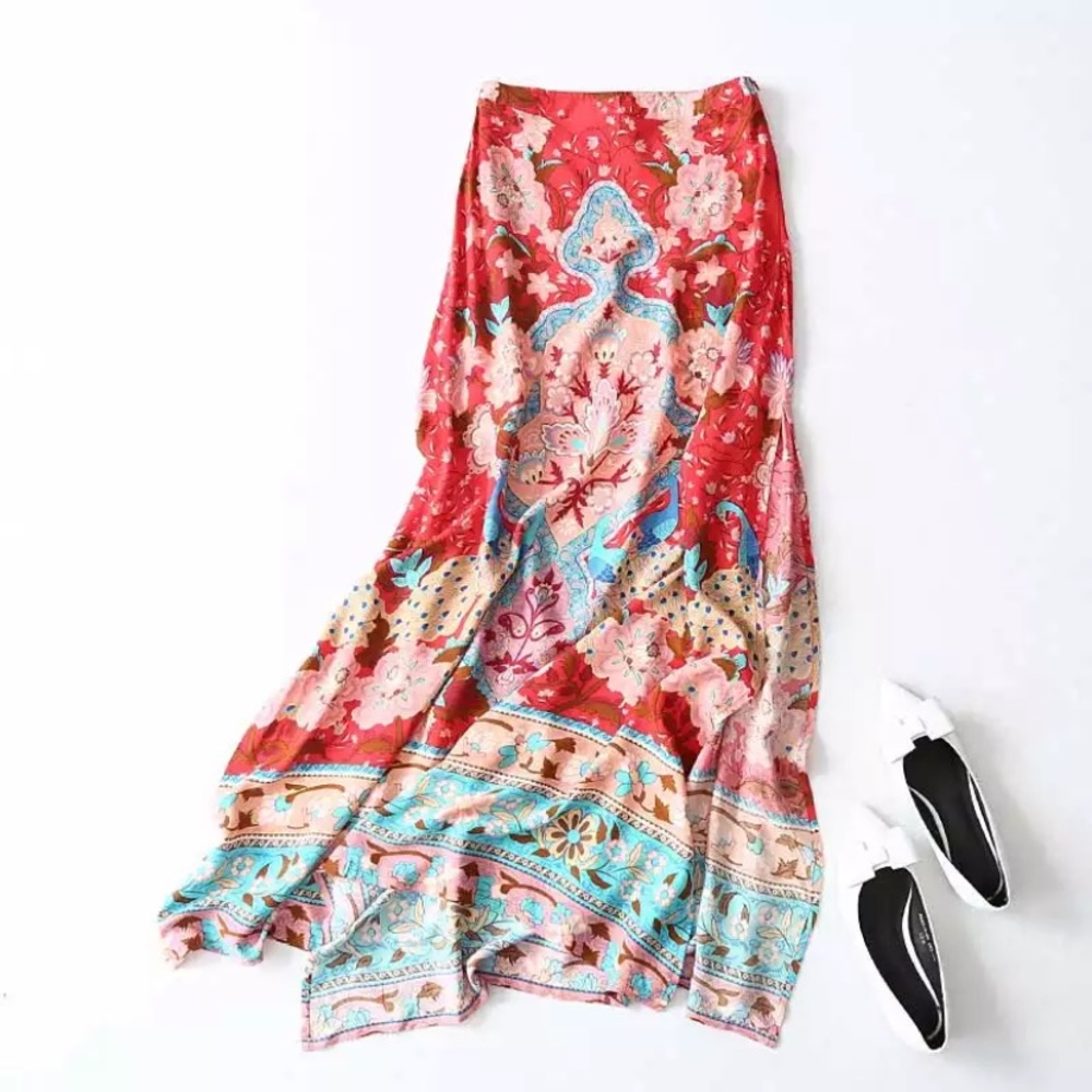 5⭐️Bohemian Festival floral Print skirt - Picture 9 of 9